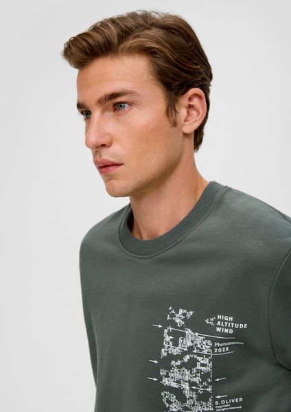 s.Oliver Red Label Sweatshirt mit Frontprint - grün (79D1)