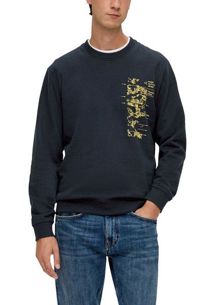 s.Oliver Red Label Sweatshirt avec impression sur le devant - bleu (59D1)
