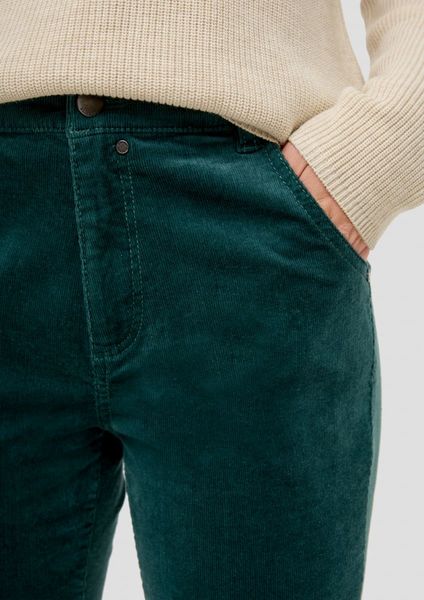 s.Oliver Red Label Slim : pantalon en coton stretch - vert (6733)