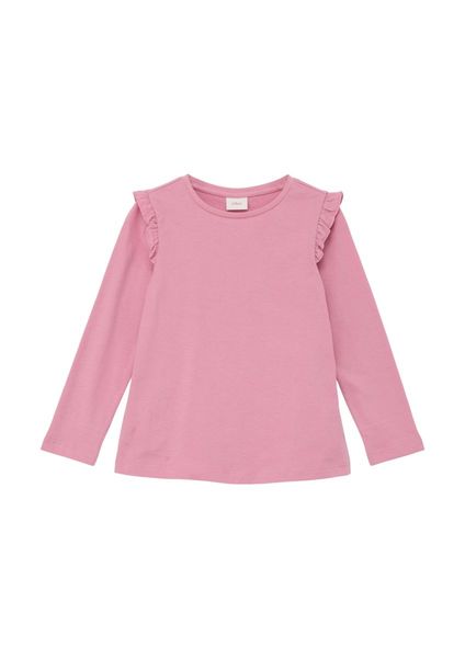 s.Oliver Red Label Long sleeve top with frills  - pink (4350)