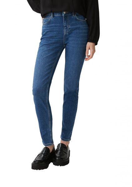 comma Coupe skinny : jeans délavés - bleu (58Z4)