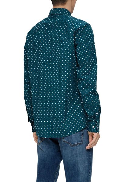 s.Oliver Red Label Slim: Hemd aus Baumwollstretch  - blau (69A0)