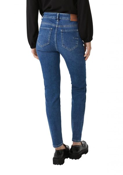 comma Skinny fit: jeans with a garment wash  - blue (58Z4)