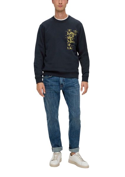 s.Oliver Red Label Sweatshirt mit Frontprint - blau (59D1)