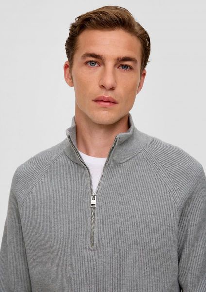 s.Oliver Red Label Fine knit cotton jumper  - gray (9700)