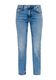 Q/S designed by Straight leg: cotton stretch jeans  - blue (56Z6)