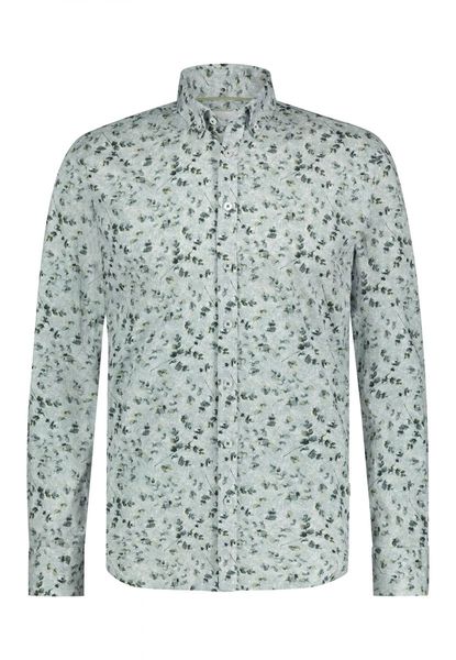 State of Art Button-down collar shirt with print - blue (5634)