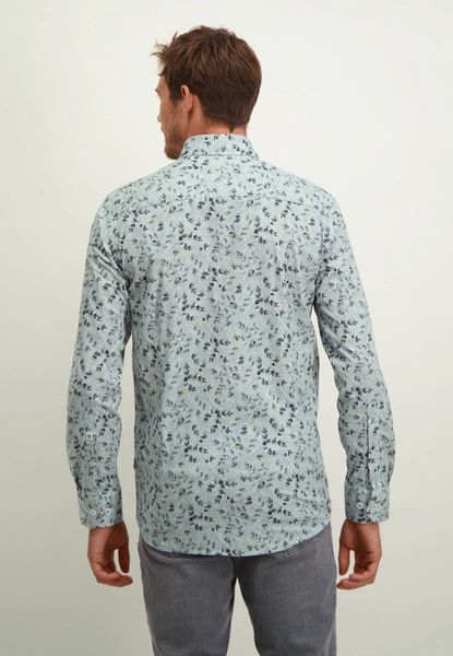 State of Art Button-down collar shirt with print - blue (5634)