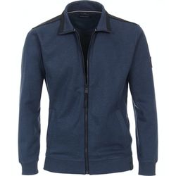 Casamoda Sweat jacket with stand up collar - blue (175)