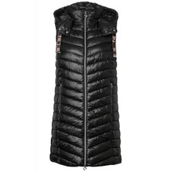 Street One Long vest in quilted look - black (10001)