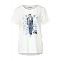 Street One T-shirt with front print - white (30108)