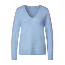 Street One V-neck sweater - blue (14962)