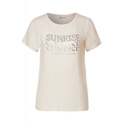 Street One T-shirt with wording print - white (24943)