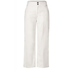 Street One Pantalon en velours milleraies coupe classique - blanc (14943)