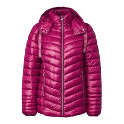 Street One Short quilted jacket with hood - purple (14783)