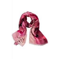 Street One Long scarf with print - pink (34963)