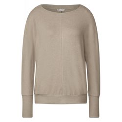 Street One Shirt with decorative stitching - beige (14960)