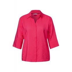 Street One Shirt collar blouse with structure - red (15190)