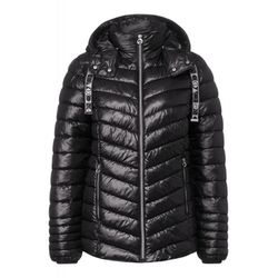 Street One Short quilted jacket with hood - black (10001)