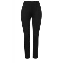 Street One Skinny pants in velour look - black (10001)