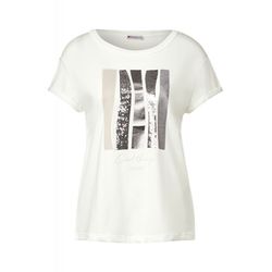 Street One Artwork shirt with sequins - white (20108)