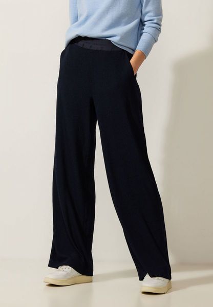 Street One Loose Fit Crincle Pants - blue (11238)