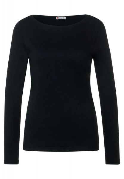 Street One Soft long sleeve shirt - black (10001)
