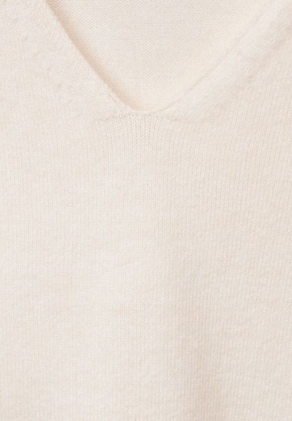 Street One V-neck sweater - white (14959)