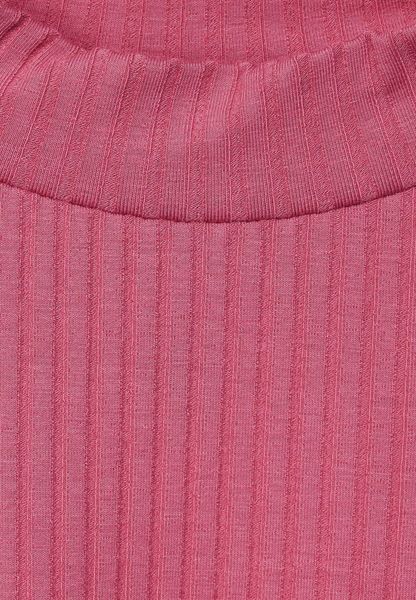 Street One Ribbed top with stand-up collar - pink (14963)