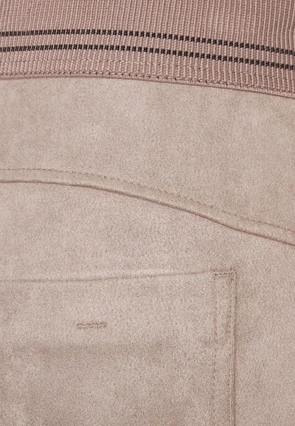 Street One Skinny pants in velour look - beige (15037)