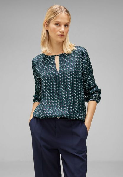 Street One Viscose blouse with print - green (35245)