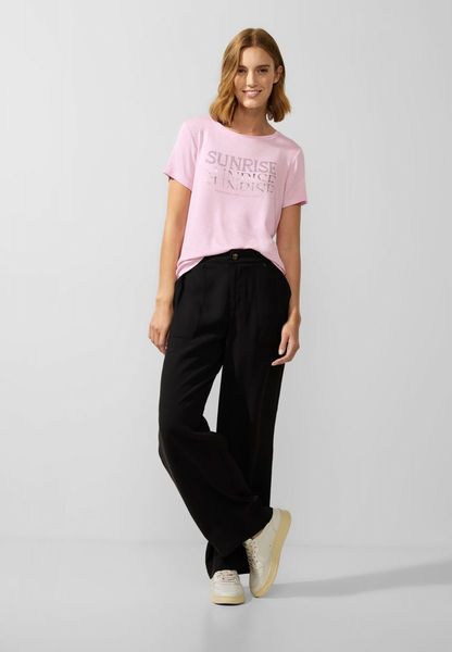 Street One T-shirt with wording print - pink (25243)
