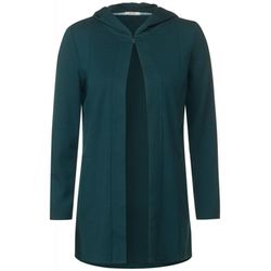 Cecil Plain hooded shirt jacket - green (14926)