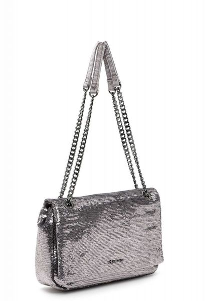 Black top silver bag