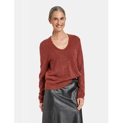 Gerry Weber Edition Fluffy sweater with ajour details - brown (607030)