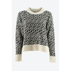 Signe nature Woolly animal print sweater  - black/beige (1)