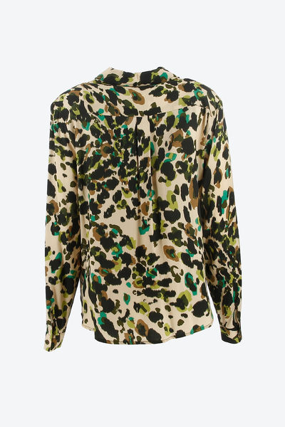 Signe nature Printed blouse - green/beige (2)