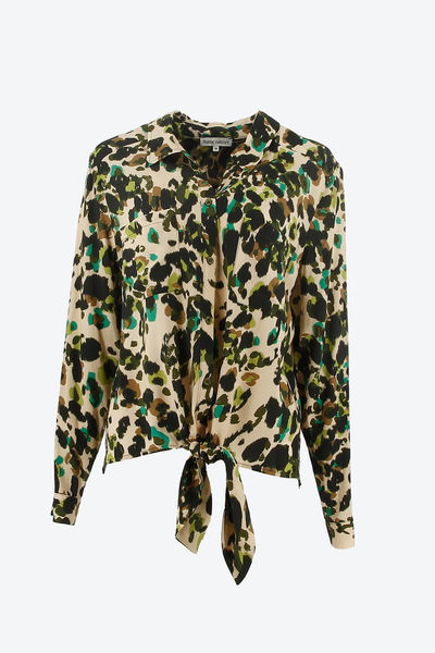 Signe nature Printed blouse - green/beige (2)