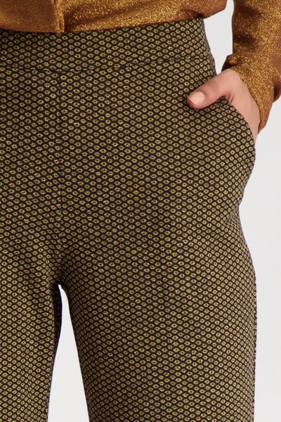 Signe nature Pantalon évasé imprimé - brun/beige (8)