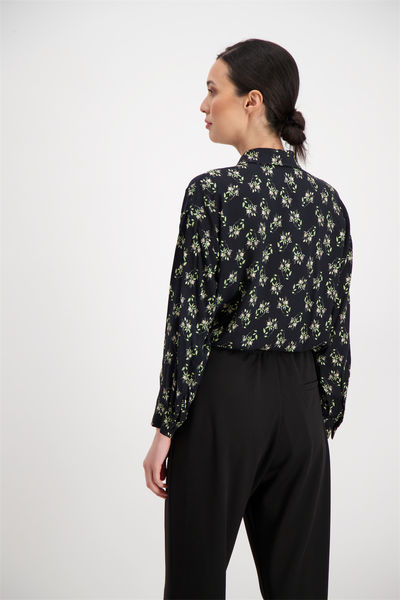 Signe nature Blouse with floral pattern - black (8)