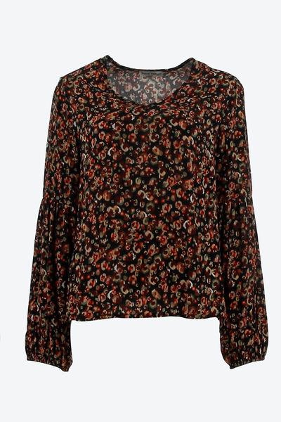 Signe nature Floral blouse - brown (8)