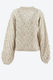 Signe nature Plain structured knit cardigan - beige (1)