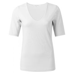 Yaya T-shirt avec col en V - blanc (14201)