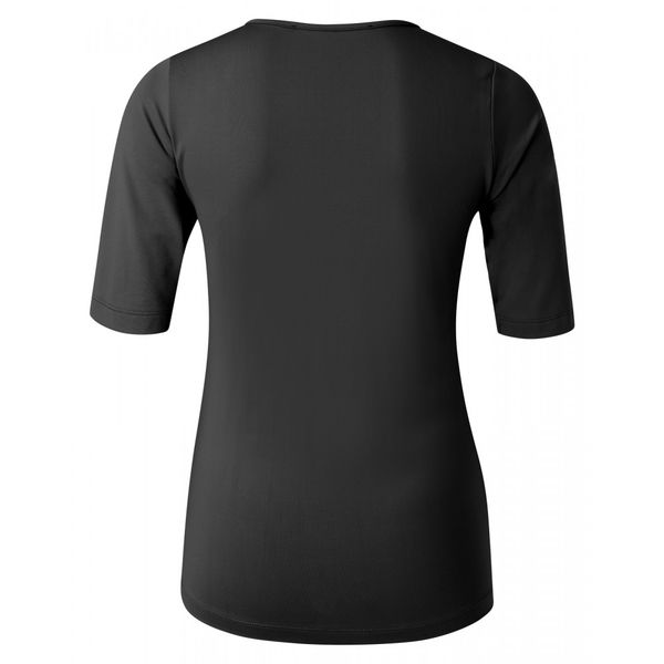 Yaya Shirt with V-neck - black (94305)