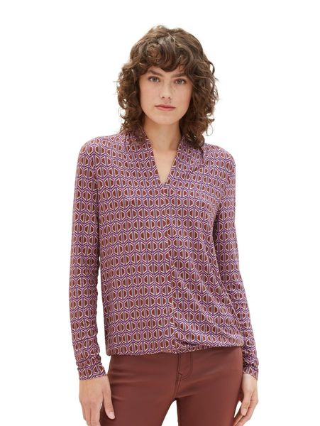 Tom Tailor T-shirt with an all-over print - brown (33989)