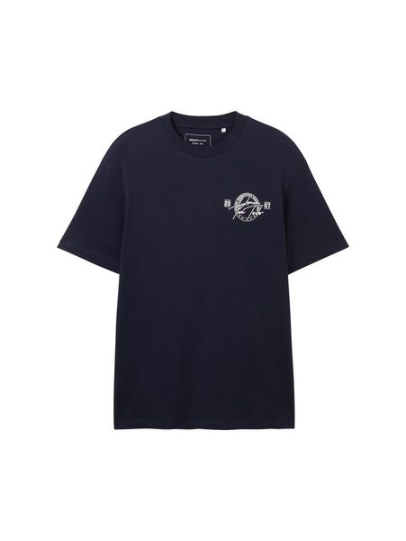 Tom Tailor Denim T-Shirt mit Print - blau (10668)