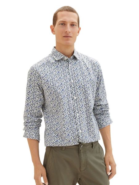 Tom Tailor Patterned shirt - white/blue (32329)