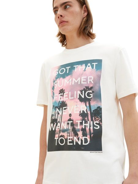 Tom Tailor Denim T-Shirt mit Fotoprint - weiß (12906)