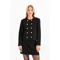 Molly Bracken Tweed chenille jacket - black (BLACK)