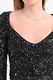 Molly Bracken Sequin top - silver/black (BLACK)
